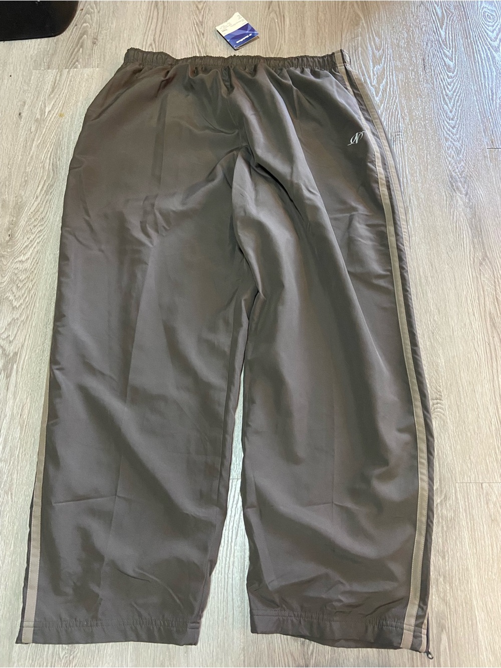 Men's Brown Track Joggers with Contrast Side Stripe